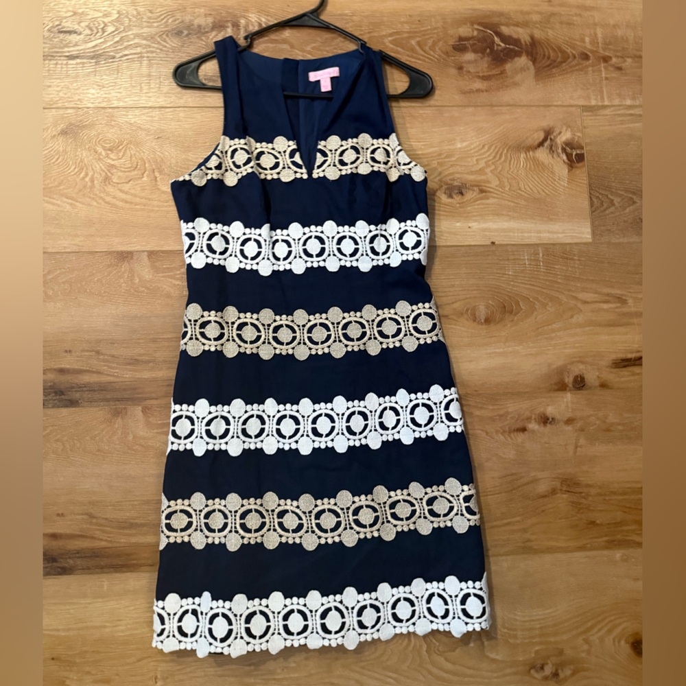 Lilly Pulitzer Navy and Cream Dress